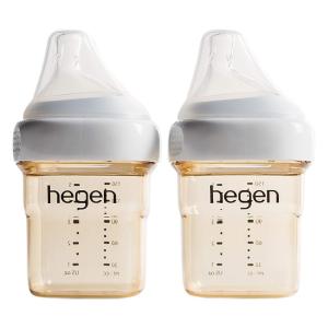 image:imagehegen Baby Bottles  Anti Colic Baby Bottles Wide Neck Breastfeeding System 8 oz with Medium Flow Teats5oz 2 Pack